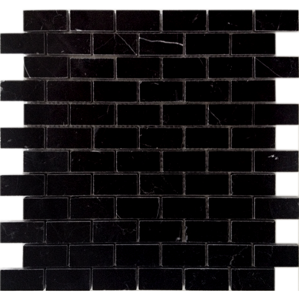 Мозаика LeeDo Caramelle: Pietrine - Nero Oriente полированная 29,8x29,8х0,7 см (чип 23x48x7 мм)