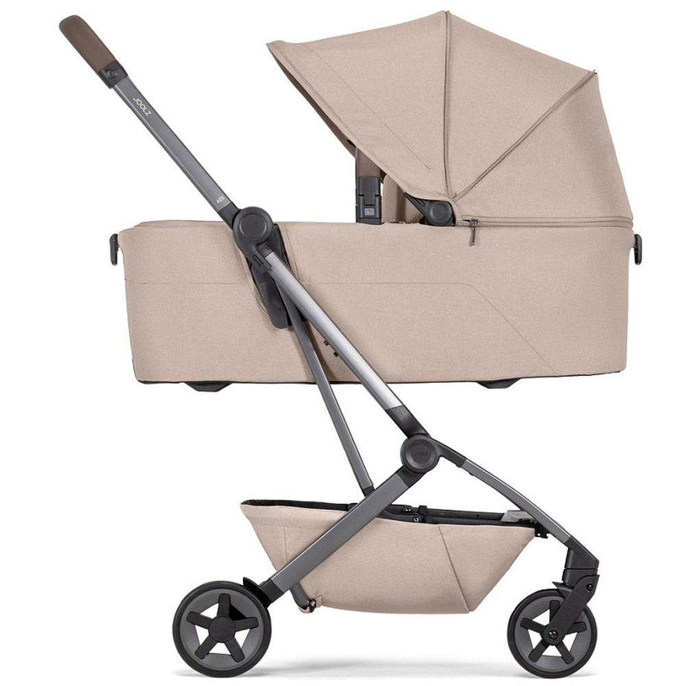 Коляска 2 в 1 Joolz Aer 2 с бампером Sandy Taupe/Mid Brown Carbon