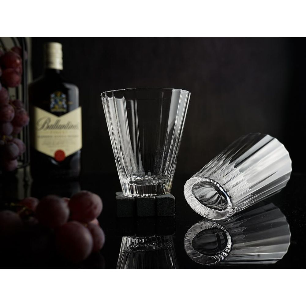 Стакан Олд Фэшн 340 мл "Fire Optical" d 9,4 см h10,7 см оптические грани дно овал P.L. - BarWare [6]