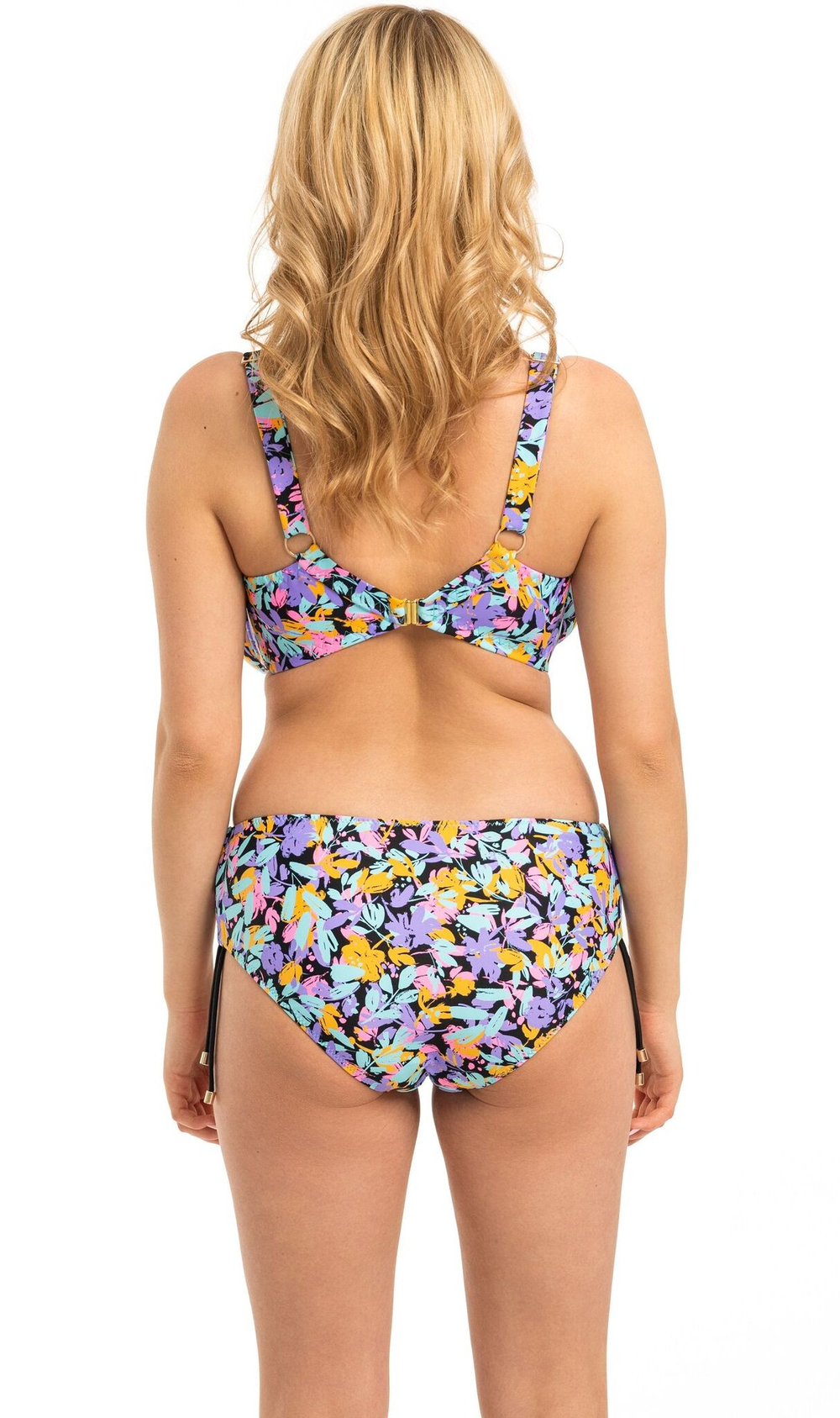 Купальный лиф с растительным принтом и шнуровкой по центру (Размер: 70I) (Цвет: разноцветный)