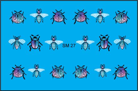 Gurunail Слайдер-дизайн металлизированный SM27 Насекомые