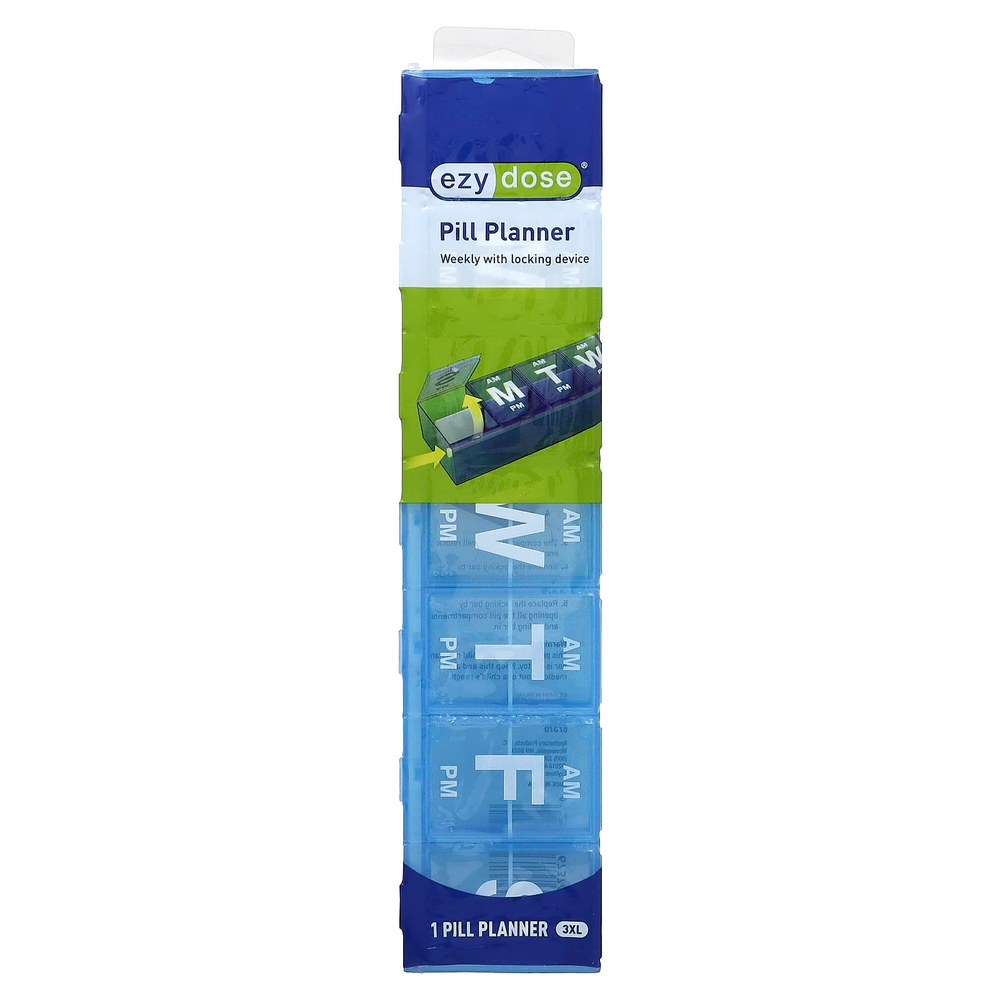 Ezy Dose, еженедельный органайзер для таблеток, с замком, 3XL, 1 шт.
