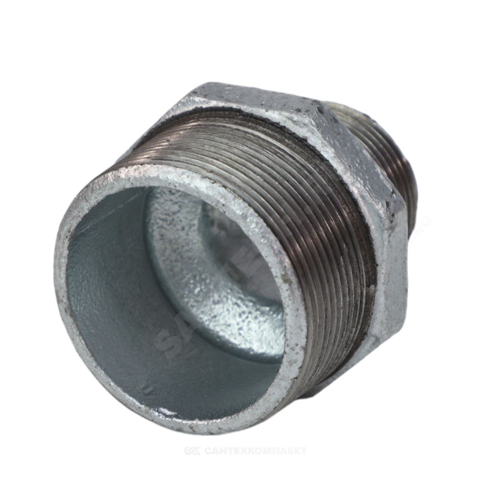 Ниппель переходной чугун оц Ду 40х32 (1 1/2"х1 1/4") НР Fittex PLUS