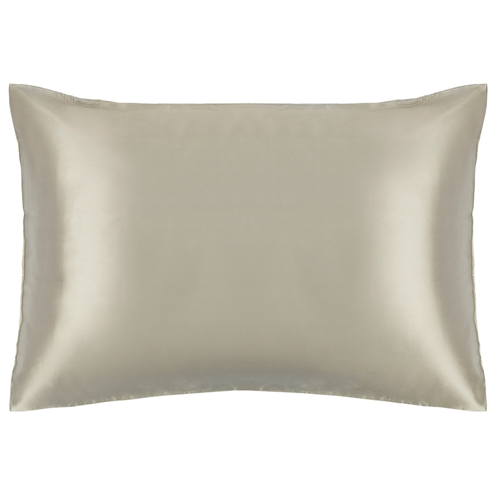 Наволочка из натурального шелка светло-серого цвета из коллекции essential, 50х70 см