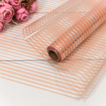 Пленка В рулоне 10 м х 58 см "Полоска" (Персиковый)
