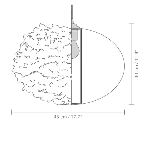 Плафон Umage EOS Medium Ø45х30 см, светло-коричневый