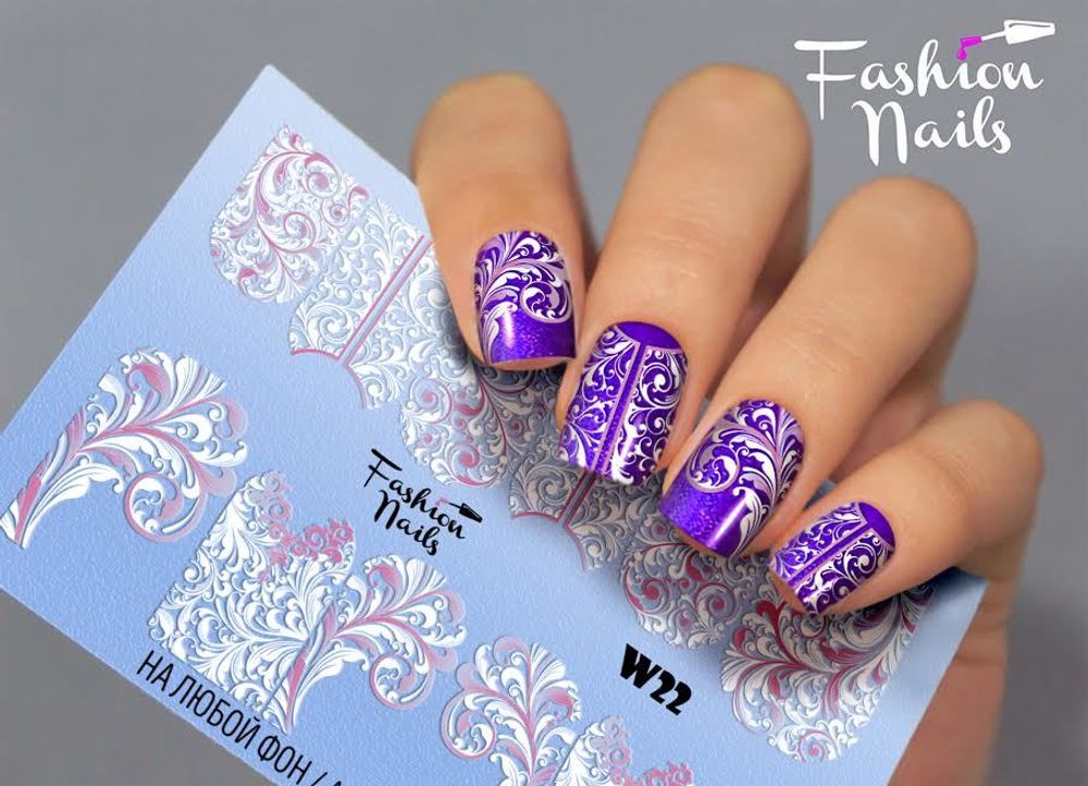 Слайдер-дизайн Fashion Nails Серия W № 22