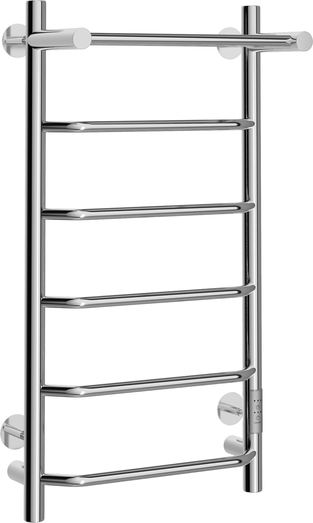 Полотенцесушитель электрический EWRIKA Сафо FT 80x45 см, подключение справа, слева, глянцевый хром, лесенка, с полкой
