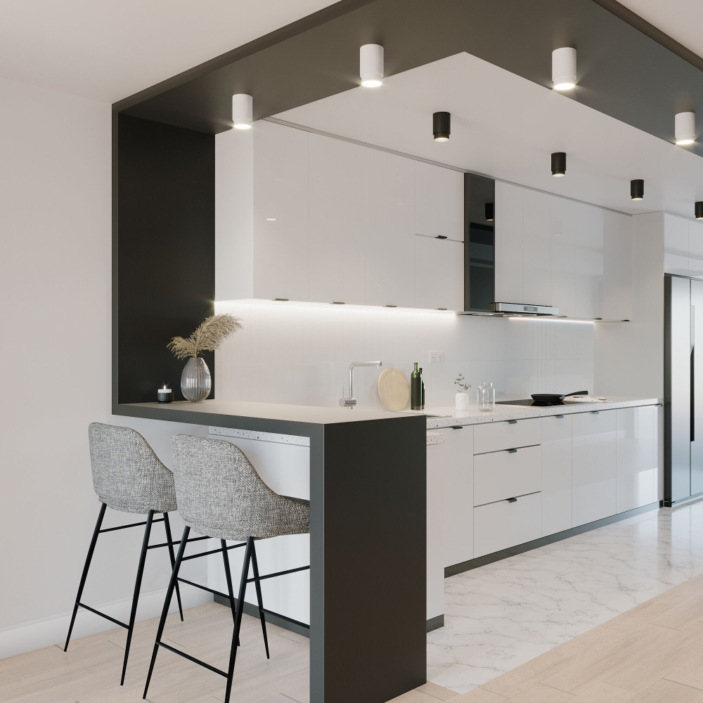 Накладной светодиодный светильник Elektrostandard Cors 25032/LED 10W 4200K чёрный