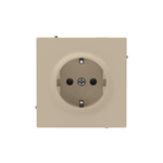 Розетка силовая, 2P+E, с з/ш, KANT, ванильный марципан
