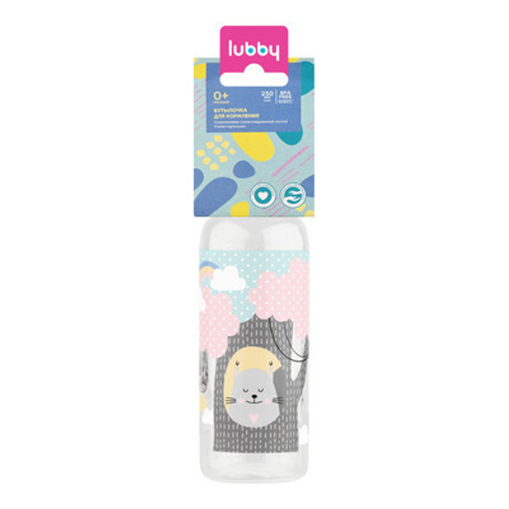 Бутылочка для кормления с соск. мол., от 0 мес, 250 мл, PP, лат. арт.13564