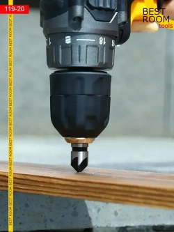 Сверло по дереву, зенкер для снятия фаски канавки под саморезы, насадка набор из 2х шт. 12, 16, фреза зенковка