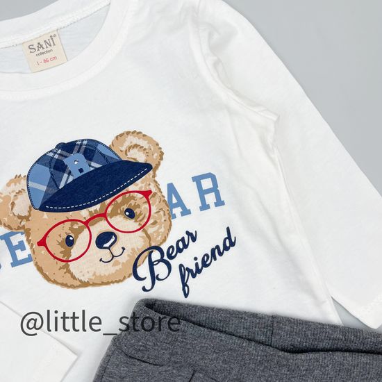 Комплект утепленный "Bear team" графит/бордовый