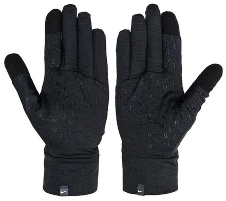 Перчатки спортивные Nike Dri-Fit Fleece Gloves - black/black/silver - Black