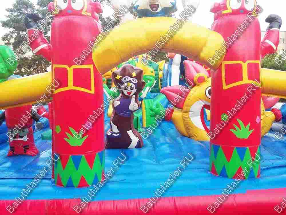 Недорогой батут "Синий дракон" 18*8*4 м