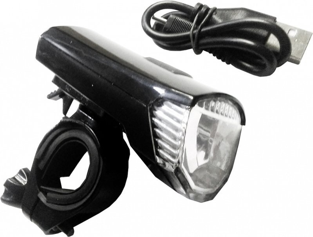 Фара передняя с подзарядкой, USB кабель, 1 CREE диод 3Вт, 2 реж. работы