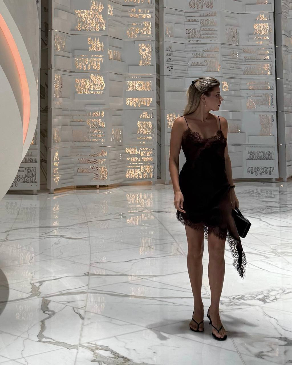 Комбинация с кружевом в стиле "зара"