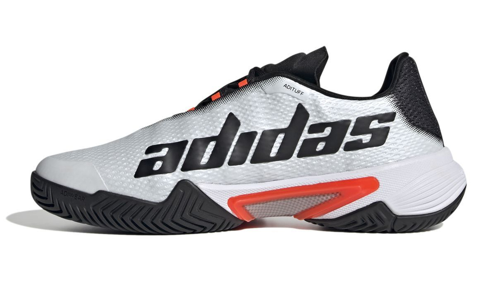 Мужские кроссовки теннисные Adidas Barricade M - cloud white/core black/solar red