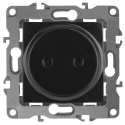 12-2105-06 ЭРА Розетка 2P, 16A-250В, IP20, Эра12, чёрный