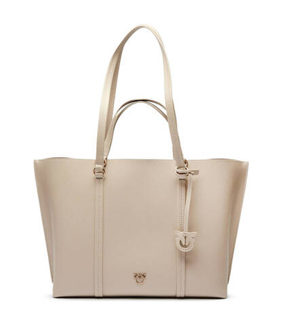 Кожаная сумка-шопер CARRIE Pinko - бежевый(102832 A1LF)
