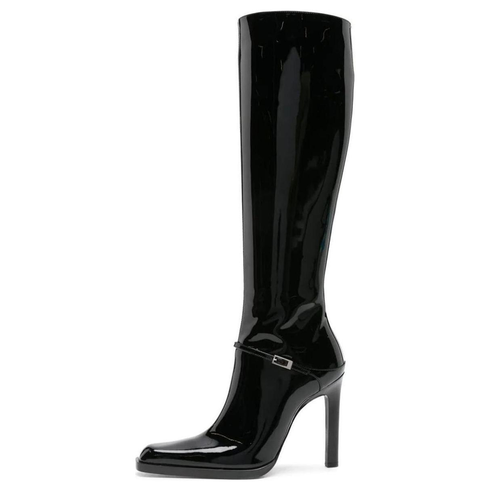 SAINT LAURENT Buckle Detailed Knee High Boots Women"s