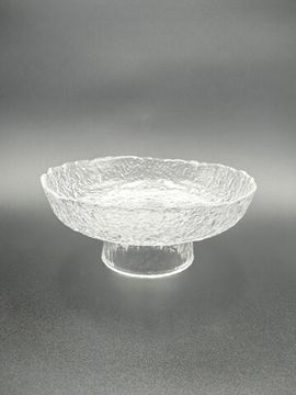 Блюдо из стекла 20 см. на ножке