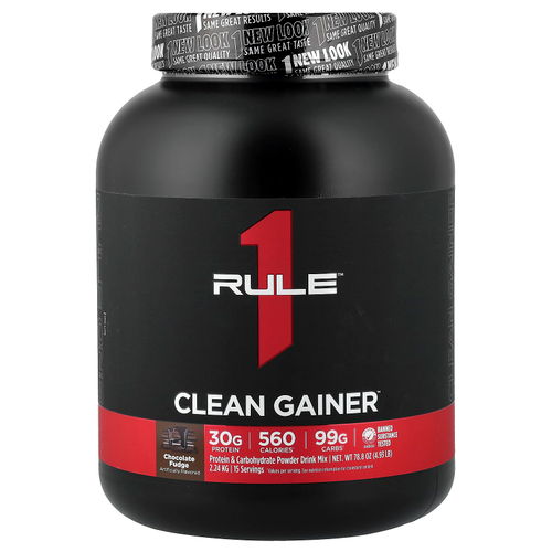 Rule One Proteins, Clean Gainer, шоколадная помадка, 2,24 кг (4,93 фунта)