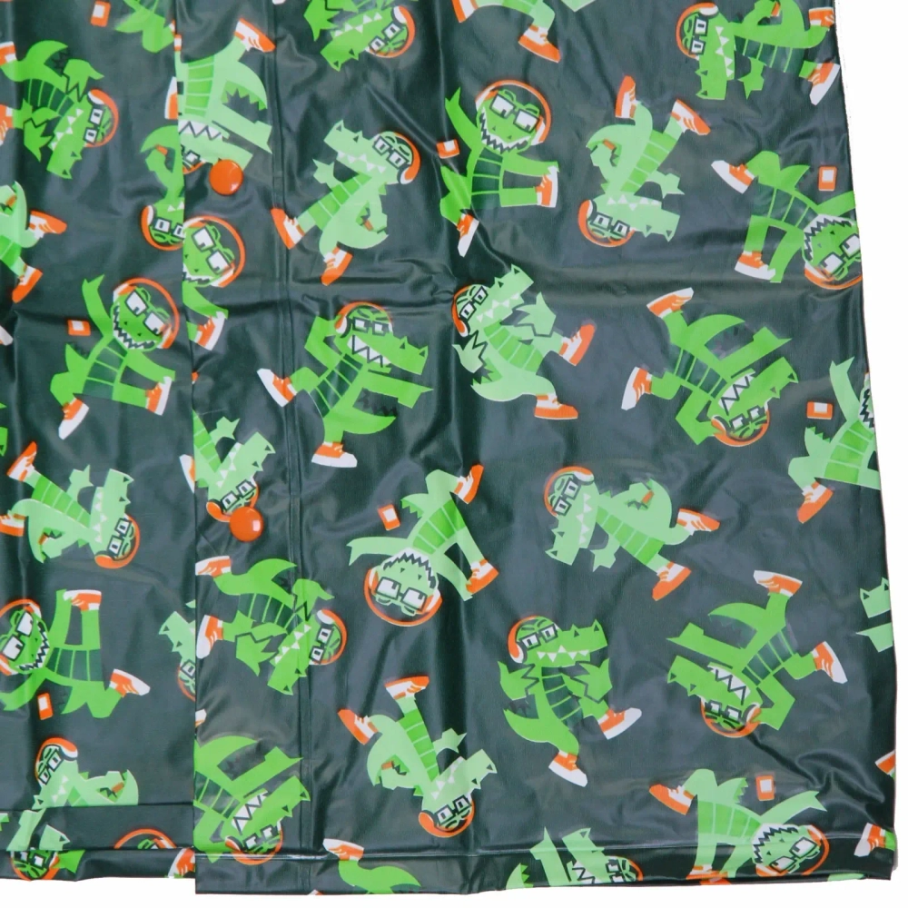 Дождевик-плащ детский «Волшебные звери-Заводной крокодил» с капюшоном, на кнопках, размер S(56*40см) ДоброСад