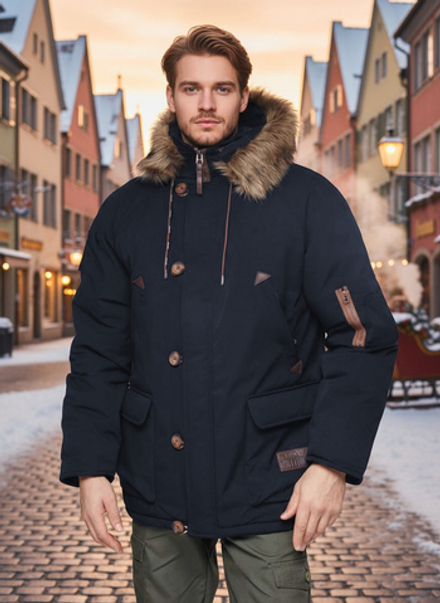 Куртка-Парка Варгградъ мужская тёмно-синяя "Русколань"