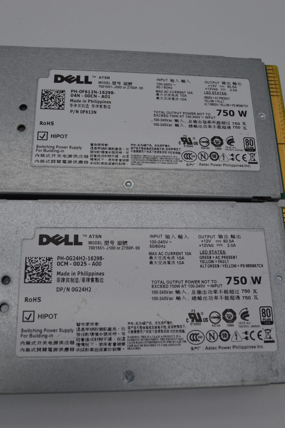 Блок питания dell 750W 0F613N 0G24H2