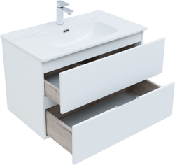 Мебель для ванной Aquanet Алвита New 80 2 ящика, белый матовый