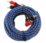 Межблочный кабель RCA 2x2 (5.0м) в оплетке угловой Master SoundStar