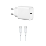 Сетевое зарядное устройство WIWU Quick 20W Type-C + Type-C/Type-C 1m (Wi-U001) (белый)