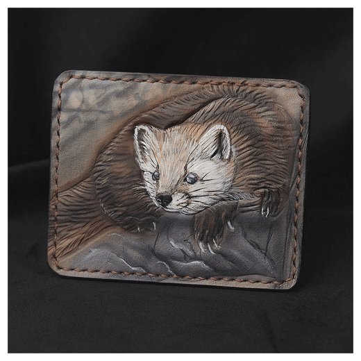 Кожаный картхолдер «Соболек»