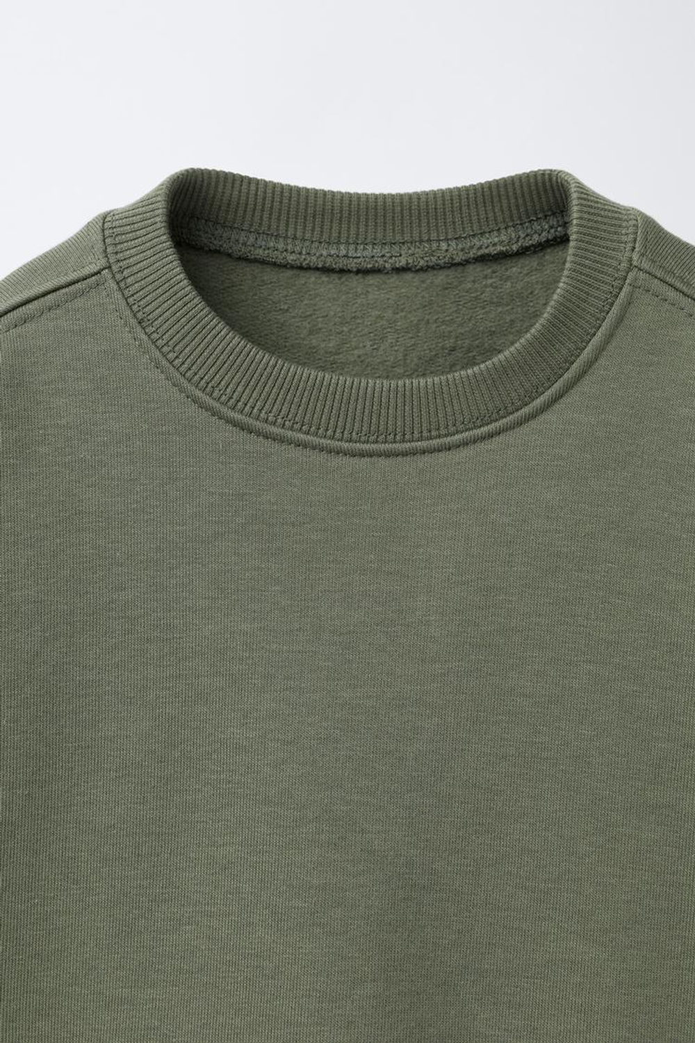 ZARA БАЗОВЫЙ КОМПЛЕКТ ТОЛСТОВКА И БРЮКИ-ДЖОГГЕРЫ С НАШИВКОЙ, ЗЕЛЕНЫЙ