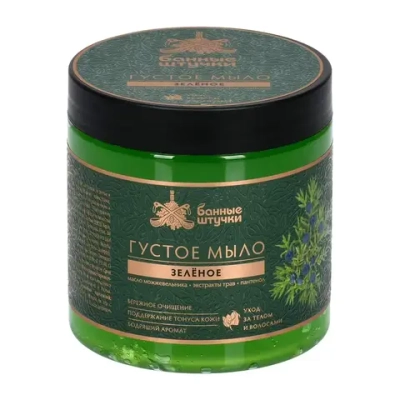 Мыло густое зеленое, 500 мл, для бани и сауны «Банные штучки