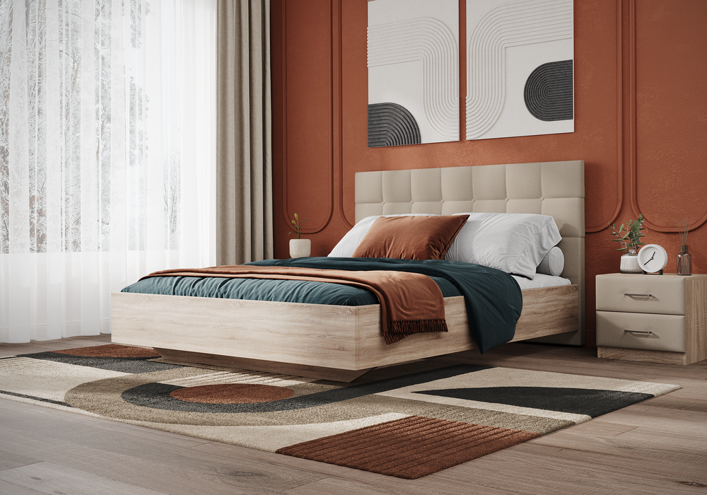 Кровать Luiza (дуб сонома) односпальная