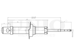 Амортизатор газовый передней подвески UNIO SAB-10567
