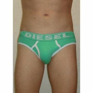 Мужские трусы зеленые брифы Diesel Green Brief Simple