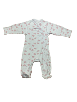 Комбинезон №2 из интерлока (100% хлопок)на кнопках с закрытыми ножками швы наружу с антицарапками на рост 62 см