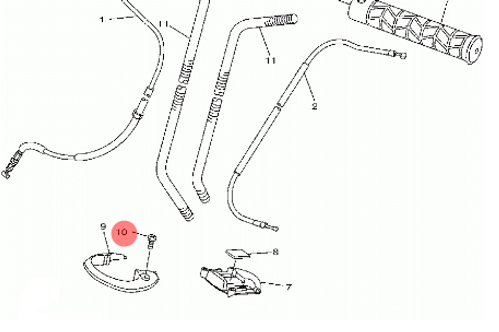 Болт крепл. стекла Yamaha VK540 (нерж, не крашен.) 901540504100