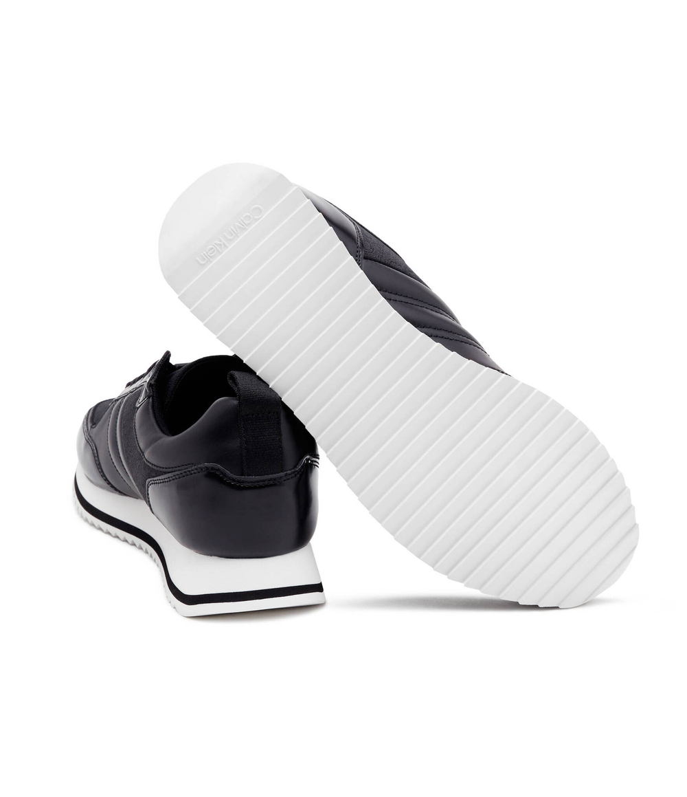 Кожаные кроссовки Calvin Klein - черный(HM0HM01343)