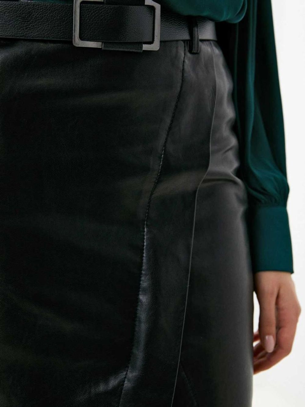 Юбка кожаная