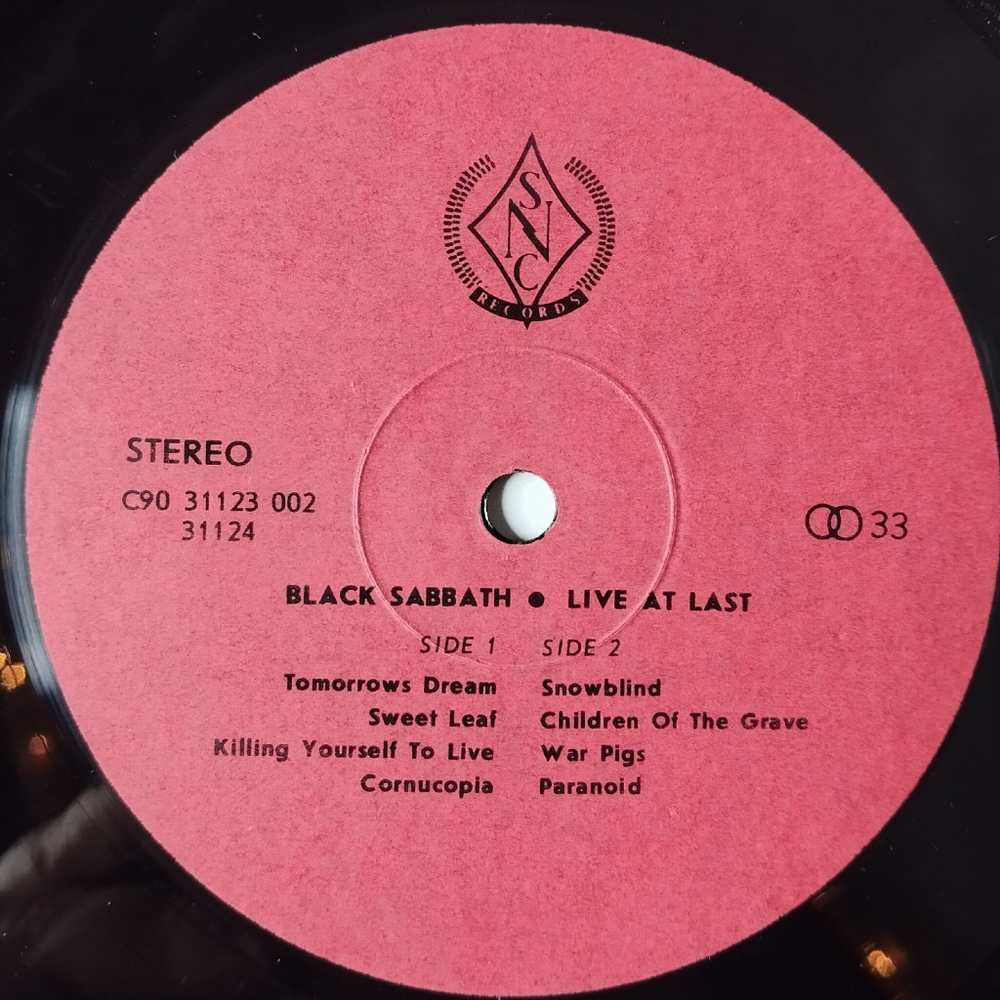 Винтажная виниловая пластинка LP Black Sabbath Блэк Сэбэт Live At Last (СССР 1990) War Pigs
