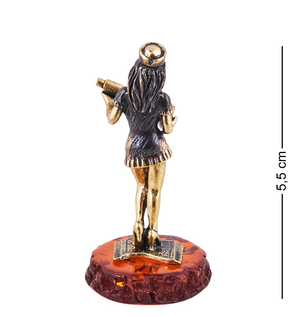 Народные промыслы AM-3700 Фигурка «Медсестра со шприцом» (латунь, янтарь)