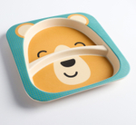 4298764 Тарелка 2-х секционная из бамбука, цвет МИКС