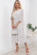Платье Хелен (белый/принт) Р11-1075/9 Nikol (Акция)