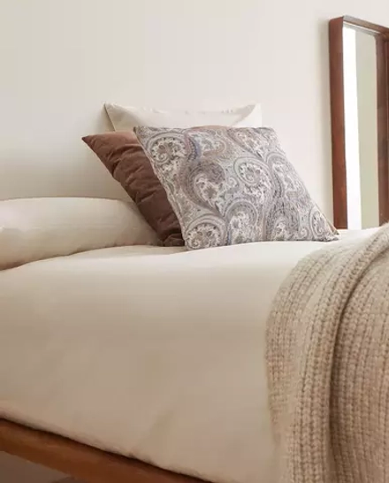 ZARA HOME ПРОСТЫНЯ ИЗ ПЕРКАЛЯ (КОЛИЧЕСТВО НИТЕЙ 300), ЭКРЮ