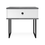 Тумба прикроватная на ножках ROYAL 5301 эко (Металл Бруклин-Черный-р.черная)