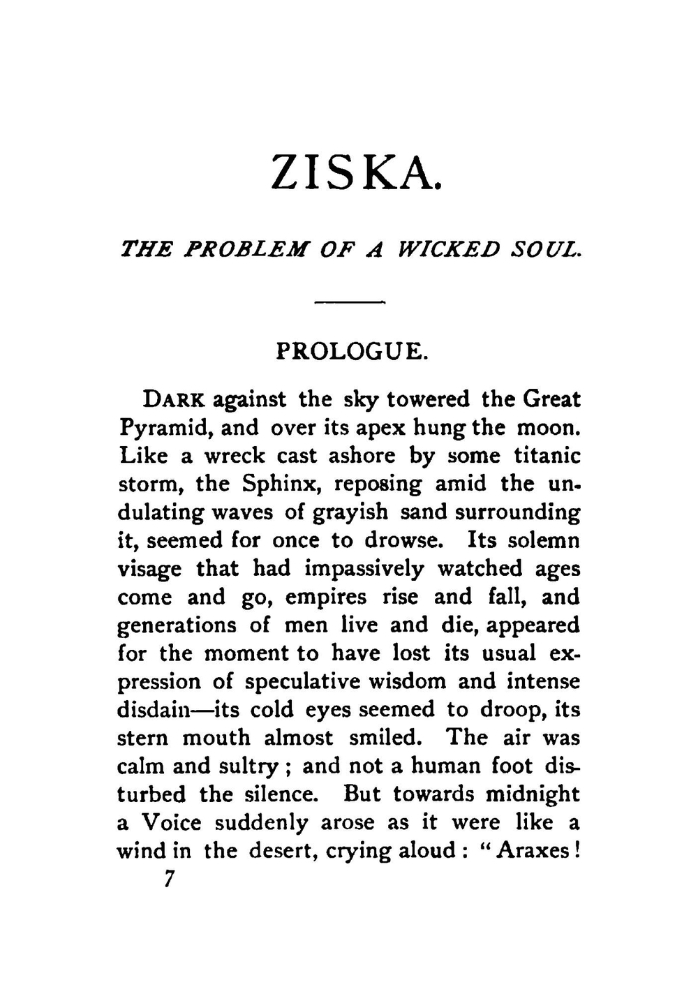 Ziska. the problem of a wicked soul | Marie Corelli